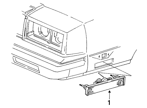 1992 Chrysler New Yorker Front Lamps - Side Marker Lamps Diagram 1 - Thumbnail