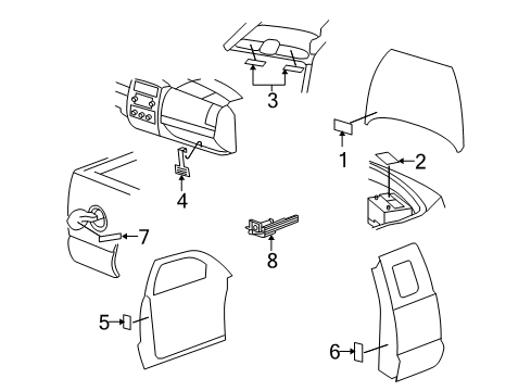 2011 Ram Dakota Information Labels Diagram