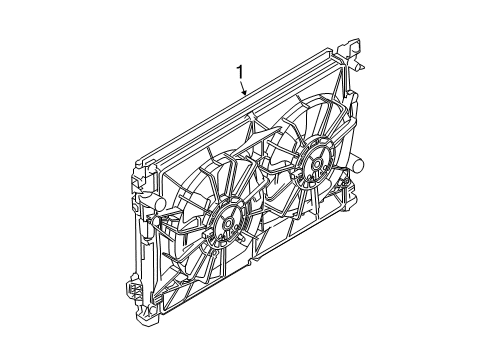 2008 Chrysler Pacifica Cooling System, Radiator, Water Pump, Cooling Fan Diagram 1 - Thumbnail