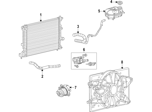 2019 Jeep Renegade Cooling System, Radiator, Water Pump, Cooling Fan Diagram 3 - Thumbnail