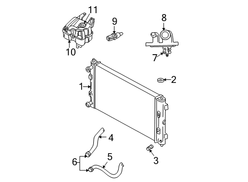 2006 Chrysler Sebring Radiator & Components Diagram 2 - Thumbnail