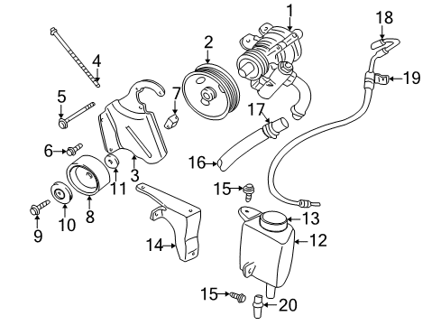 1999 Dodge Dakota P/S Pump & Hoses, Steering Gear & Linkage Diagram 3 - Thumbnail
