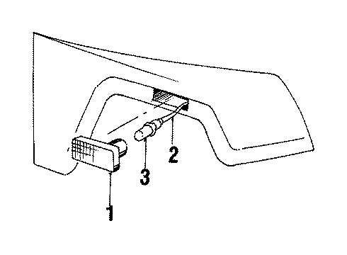 1985 Jeep CJ7 Side Marker Lamps Diagram