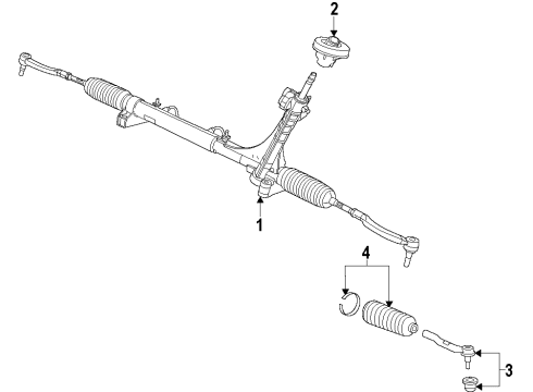 2019 Ram ProMaster 1500 P/S Pump & Hoses, Steering Gear & Linkage Diagram 1 - Thumbnail