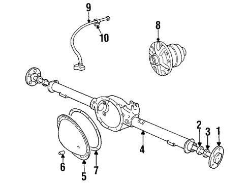 1994 Dodge Ram 3500 Axle Housing - Rear Diagram 1 - Thumbnail