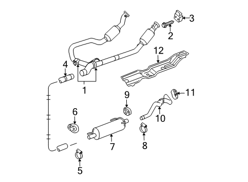 2012 Ram 1500 Exhaust Components Diagram 1 - Thumbnail