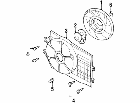 1996 Chrysler Sebring Cooling System, Radiator, Water Pump, Cooling Fan Diagram 2 - Thumbnail