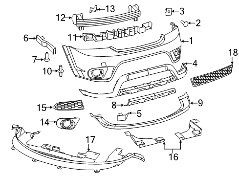 2014 Dodge Journey Front Bumper Diagram 2 - Thumbnail