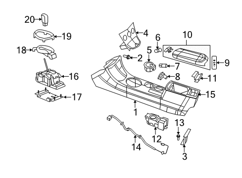 2007 Chrysler Sebring Console Diagram