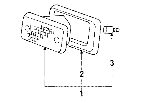 1990 Dodge Colt Backup Lamps, Side Marker Lamps Diagram