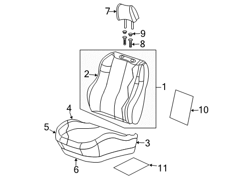 2001 Jeep Grand Cherokee Front Seat Components Diagram