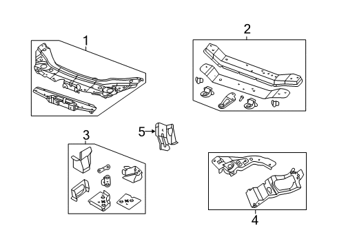 2003 Chrysler Sebring Radiator Support Diagram