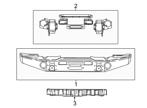 2017 Jeep Wrangler Front Bumper Diagram 2 - Thumbnail