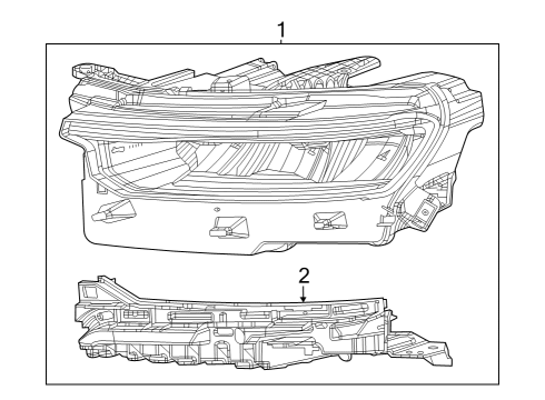 2022 Jeep Grand Cherokee Headlamp Components Diagram 2 - Thumbnail