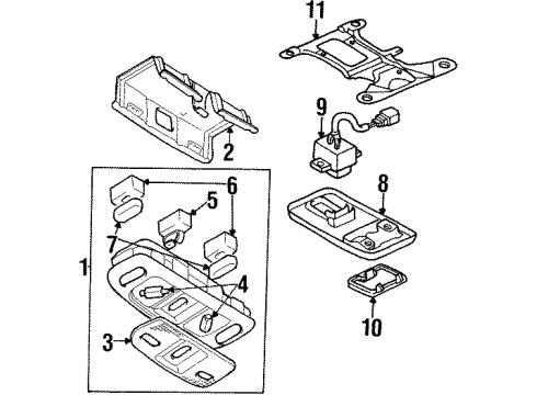 1997 Chrysler Sebring Overhead Console Diagram