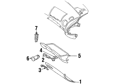 1999 Chrysler LHS Glove Box Diagram