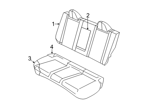 2010 Dodge Avenger Rear Seat Components Diagram 1 - Thumbnail