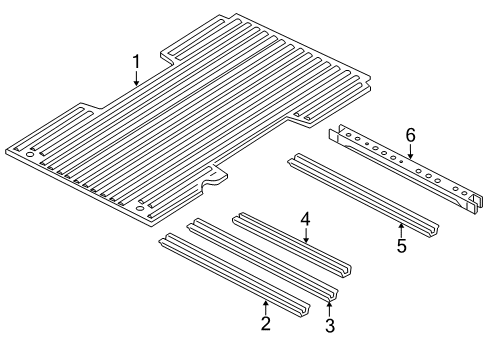 2011 Ram Dakota Pick Up Box - Floor Diagram