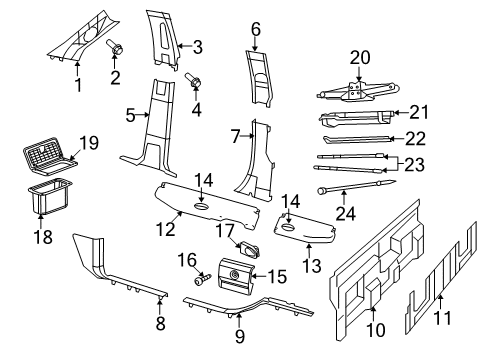 2020 Ram 1500 Classic Interior Trim - Cab Diagram 2 - Thumbnail