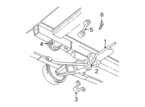 2002 Dodge Grand Caravan Stabilizer Bar & Components - Rear Diagram