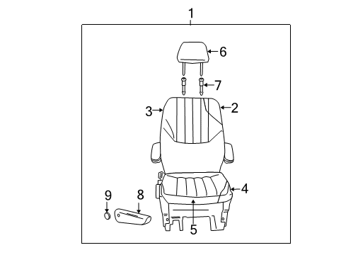 2004 Dodge Caravan Rear Seat Components Diagram 4 - Thumbnail