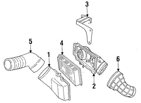 1990 Dodge Shadow Air Inlet Diagram