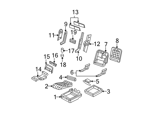 2012 Ram 1500 Front Seat Components Diagram 1 - Thumbnail