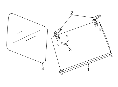 2025 Jeep Wrangler Glass - Top Diagram 3 - Thumbnail