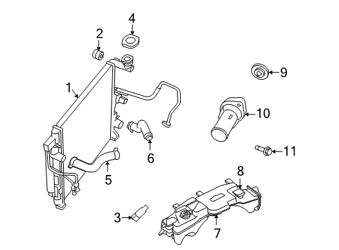 2011 Dodge Nitro Radiator & Components Diagram 2 - Thumbnail