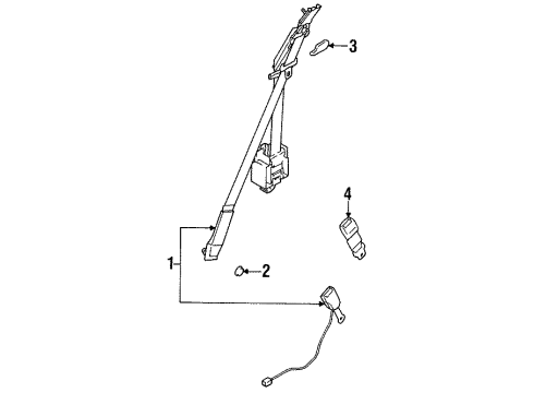 2000 Chrysler Sebring Front Seat Belts Diagram 2 - Thumbnail