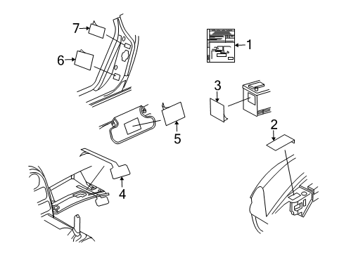 2006 Dodge Viper Information Labels Diagram