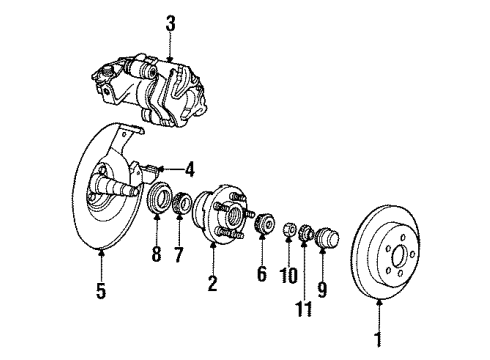 1992 Chrysler Imperial Rear Brakes Diagram