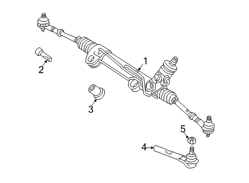 2006 Dodge Dakota Steering Column & Wheel, Steering Gear & Linkage Diagram 3 - Thumbnail