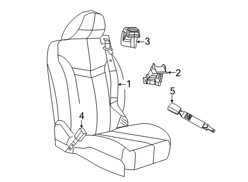 2011 Chrysler 200 Front Seat Belts Diagram