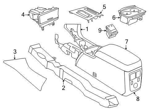 2011 Chrysler 300 Console Diagram