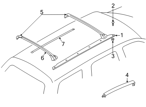 2003 Dodge Durango Luggage Carrier Diagram
