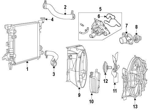 2017 Ram 2500 Cooling System, Radiator, Water Pump, Cooling Fan Diagram 5 - Thumbnail