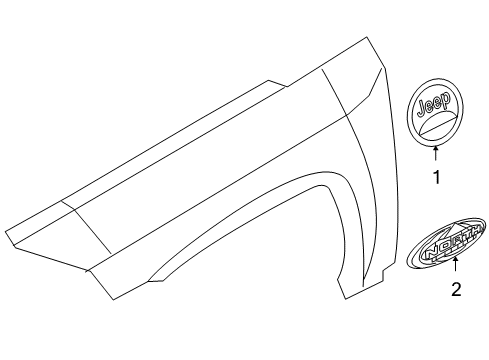 2009 Jeep Compass Exterior Trim - Fender Diagram