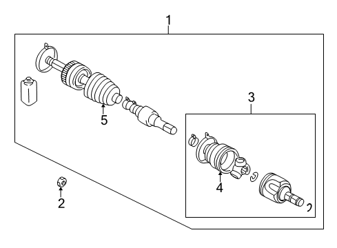 2005 Dodge Stratus Drive Axles - Front Diagram 2 - Thumbnail