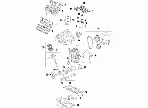 2009 Chrysler Aspen Engine Parts & Mounts, Timing, Lubrication System Diagram 2 - Thumbnail