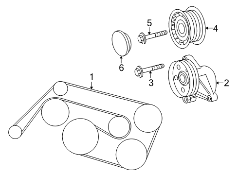 2004 Chrysler Crossfire Belts & Pulleys Diagram