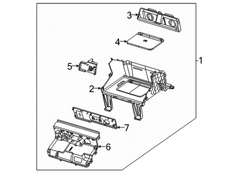 2025 Jeep Grand Wagoneer L Front Console, Rear Console Diagram 4 - Thumbnail