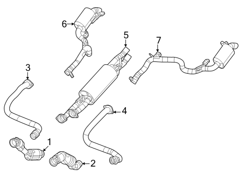2024 Jeep Grand Wagoneer Exhaust Components Diagram