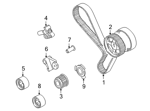 2002 Chrysler Sebring Engine Parts & Mounts, Timing, Lubrication System Diagram 7 - Thumbnail