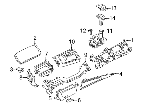 2019 Jeep Grand Cherokee Console Diagram