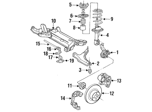 1995 Chrysler LeBaron Front Brakes Diagram