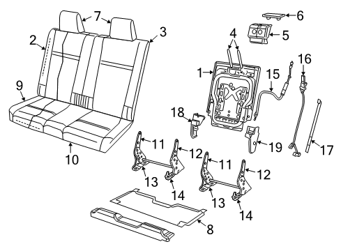 2017 Dodge Journey Rear Seat Components Diagram 6 - Thumbnail