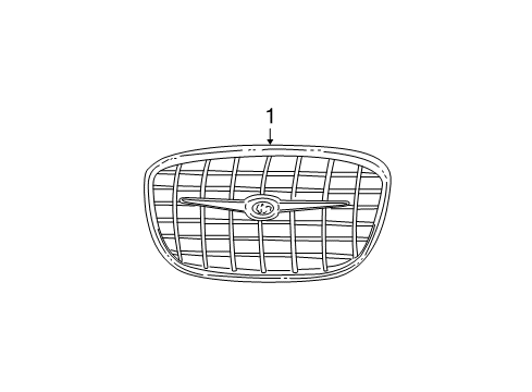2002 Chrysler Concorde Grille & Components Diagram