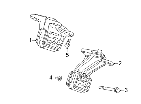 2017 Ram 3500 Engine & Trans Mounting Diagram 5 - Thumbnail