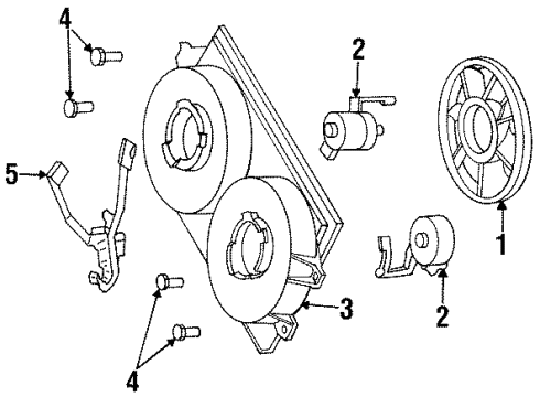 1998 Chrysler Cirrus Cooling System, Radiator, Water Pump, Cooling Fan Diagram